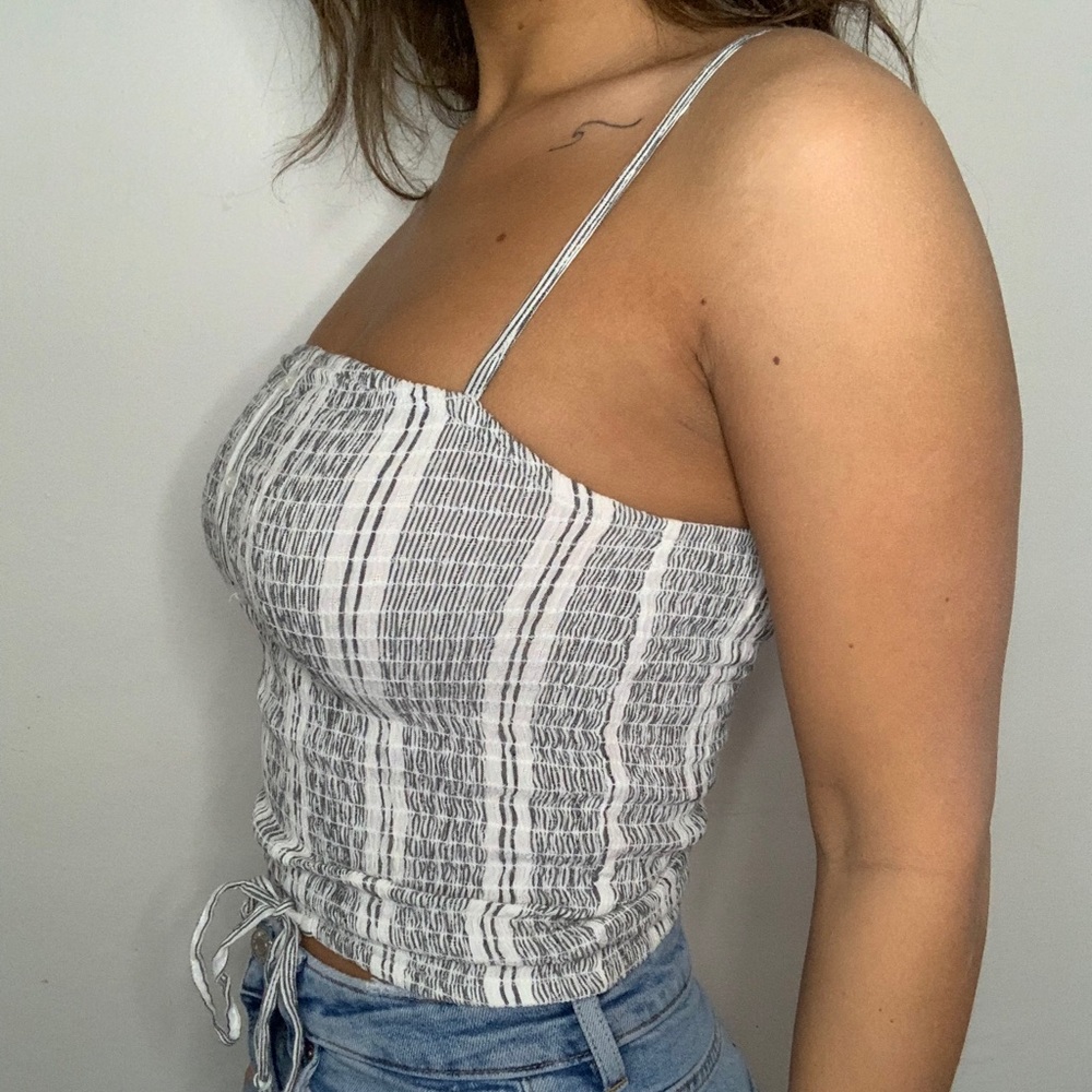 GUESS striped tank top with tie